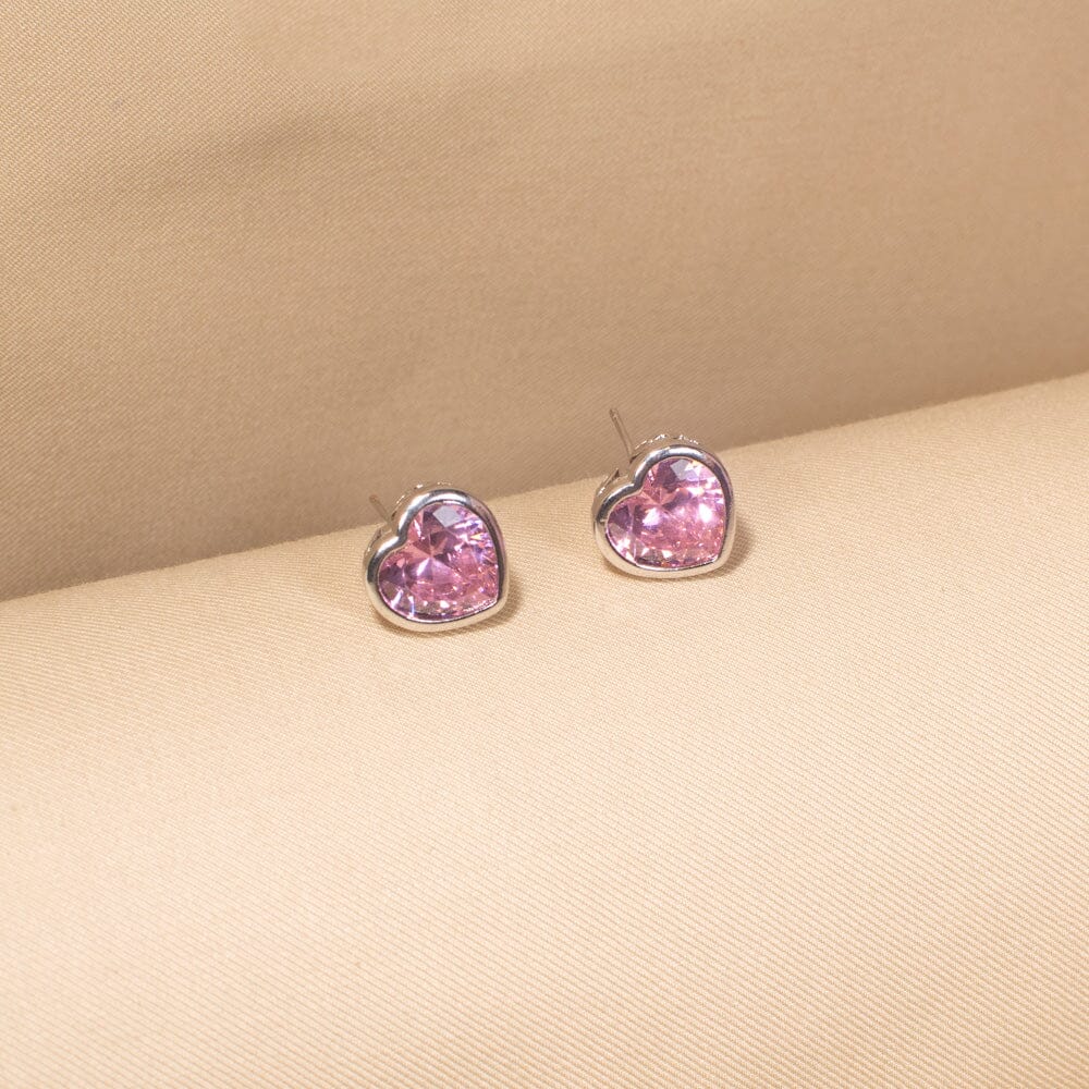 Radiant Heart Pendant Set-Pink-Minima Collection