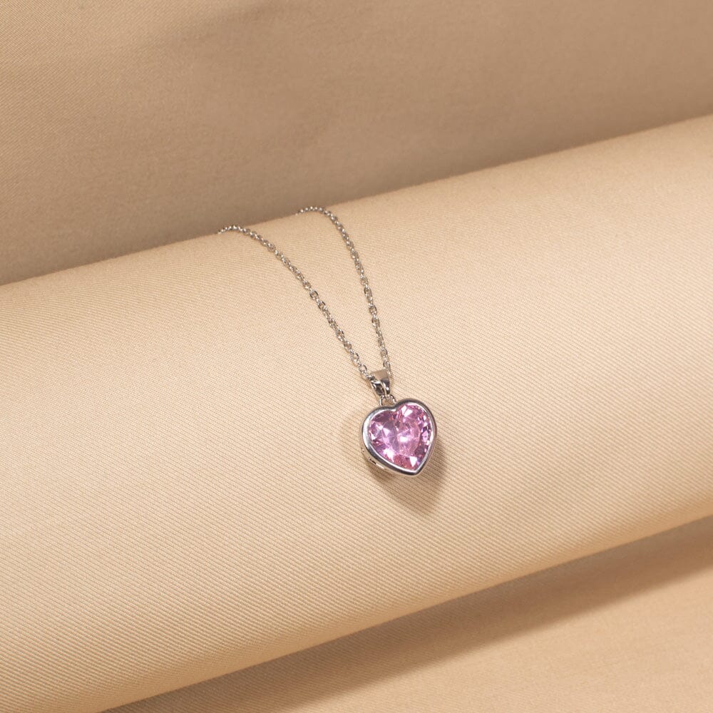 Radiant Heart Pendant Set-Pink-Minima Collection