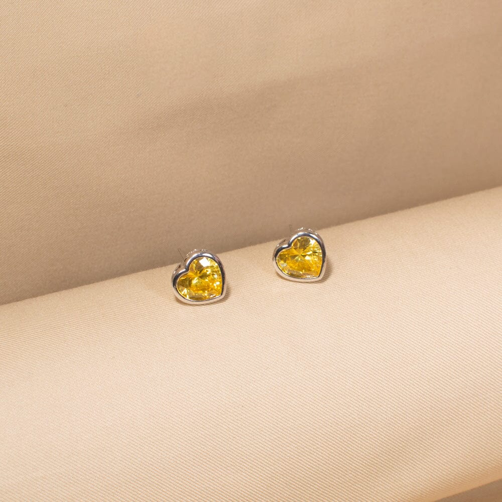 Radiant Heart Pendant Set-Yellow-Minima Collection