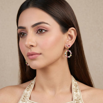 Rainbow Halo Earrings