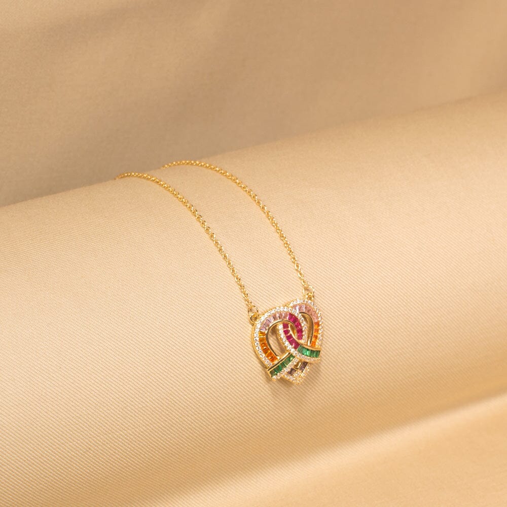 Rainbow Heartbeat Pendant Set - Raksha Bandhan Collection