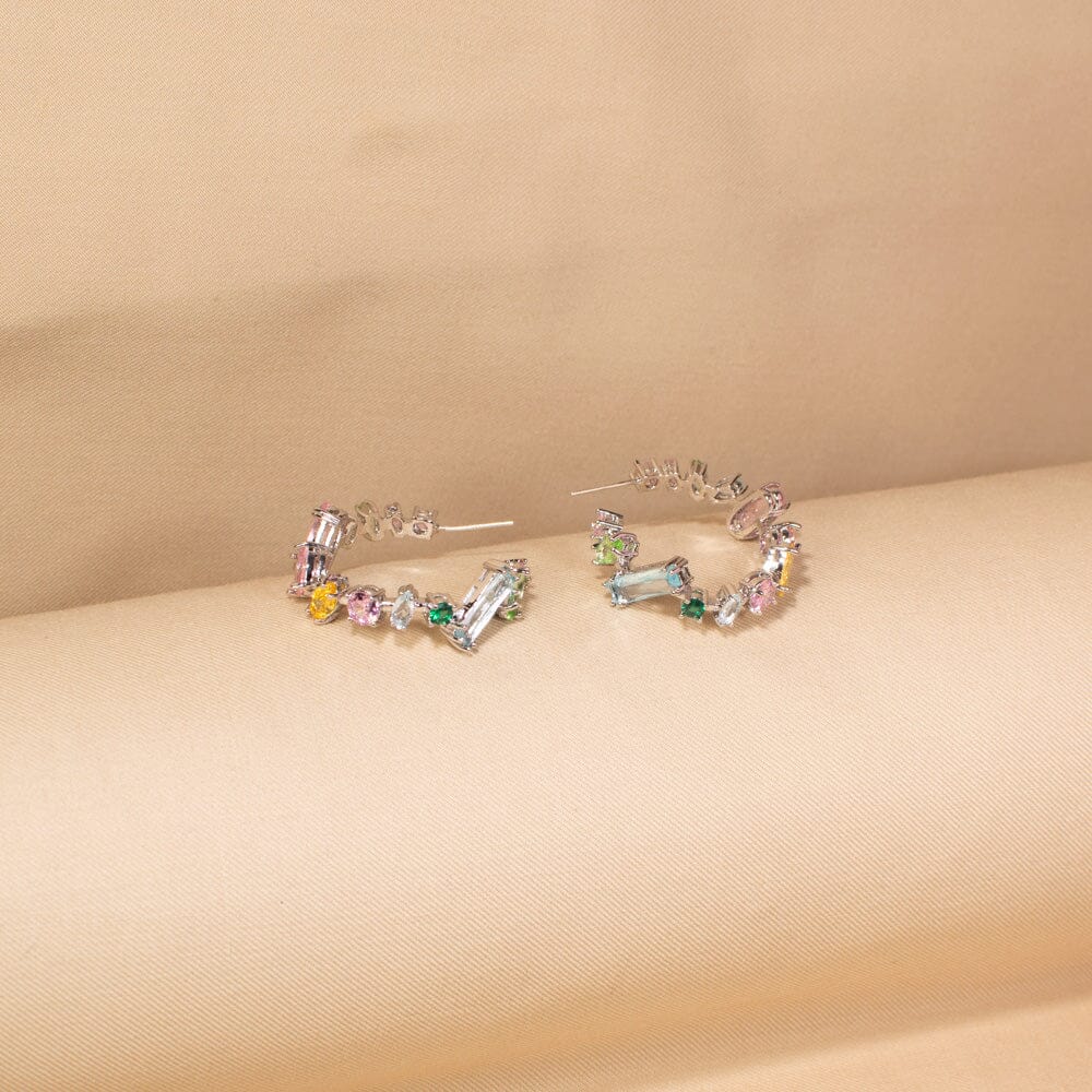 Rainbow Hoop Earrings