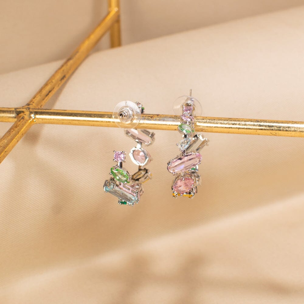 Rainbow Hoop Earrings