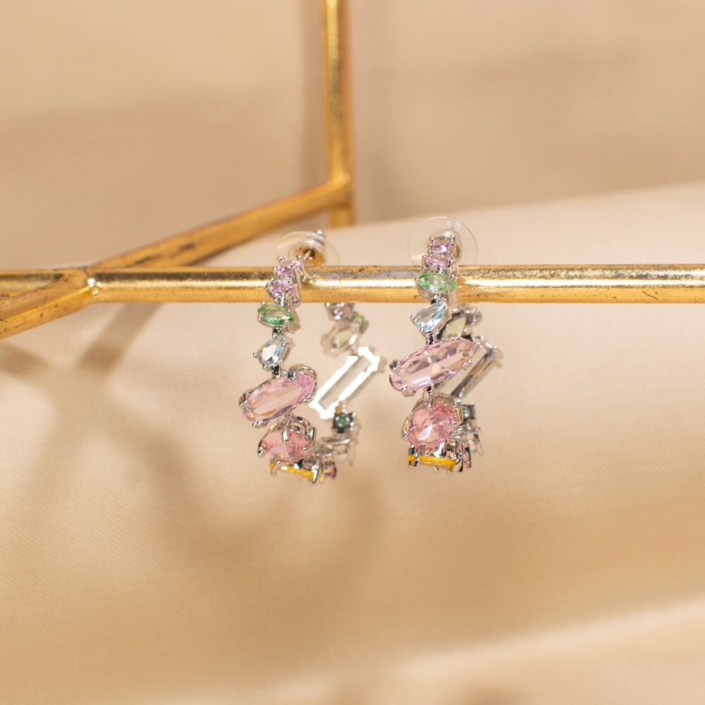 Rainbow Hoop Earrings
