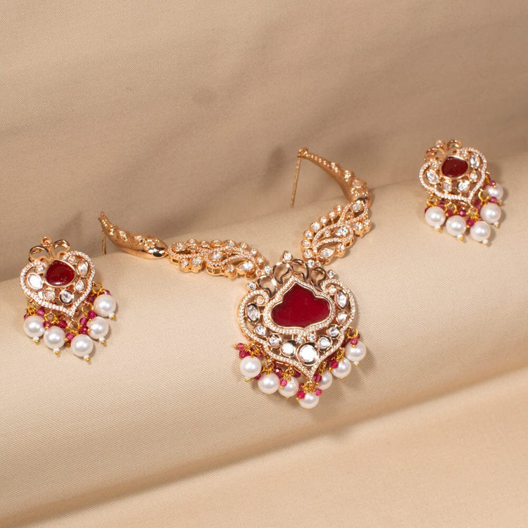 Raktima Necklace Set- Pratha Collection