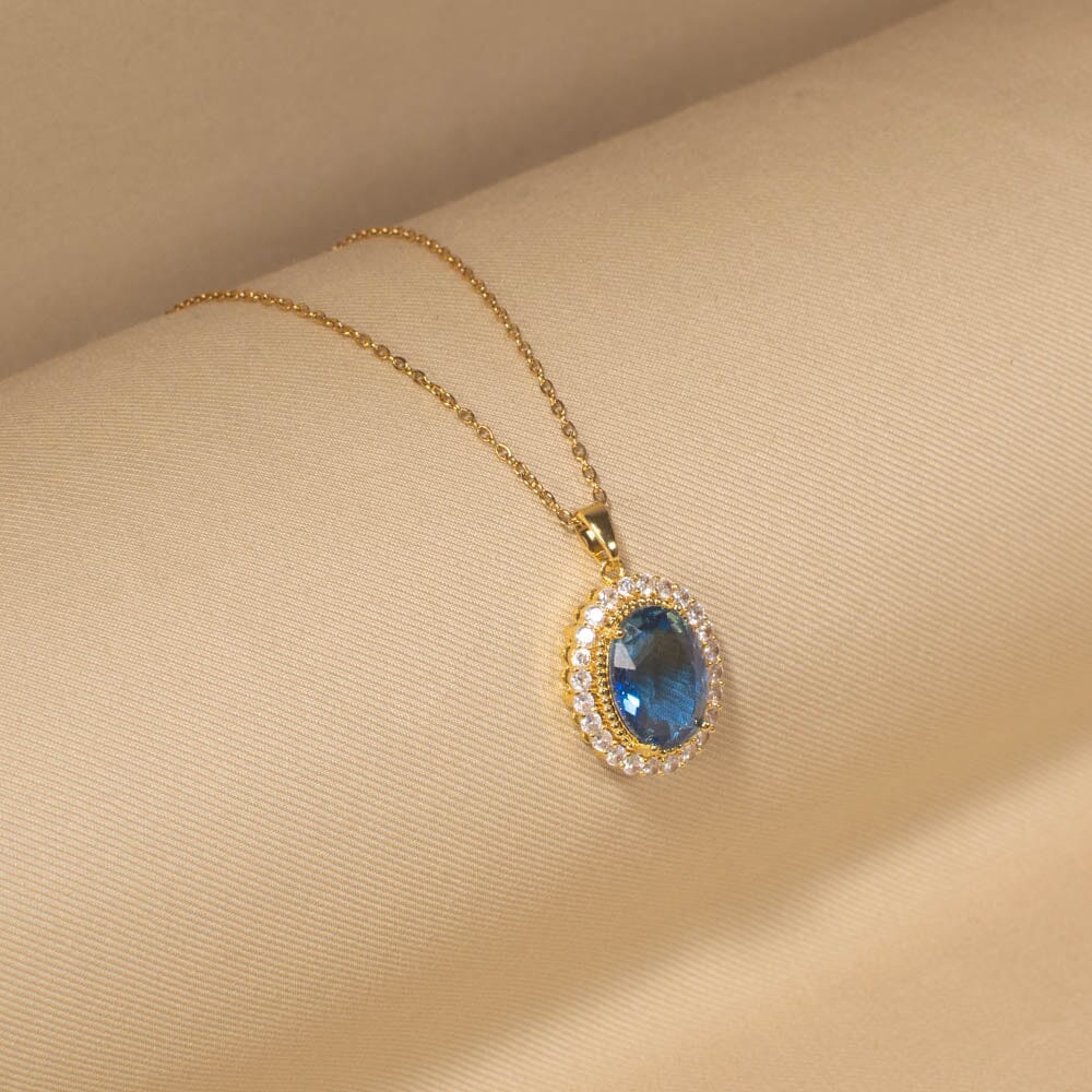 Ramona Blue Pendant Set -Glitterati Collection