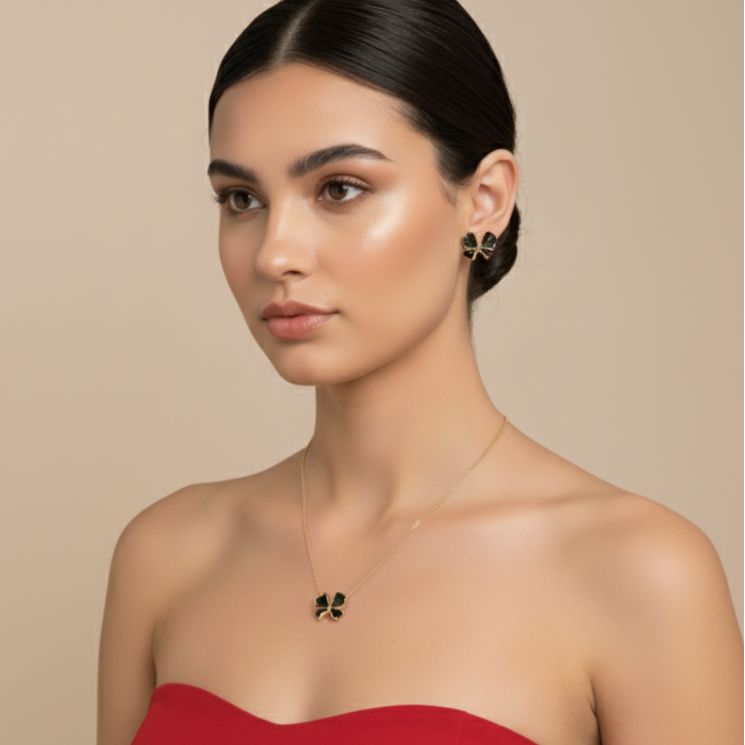 Regal Bow Pendant Set - Minima Collection