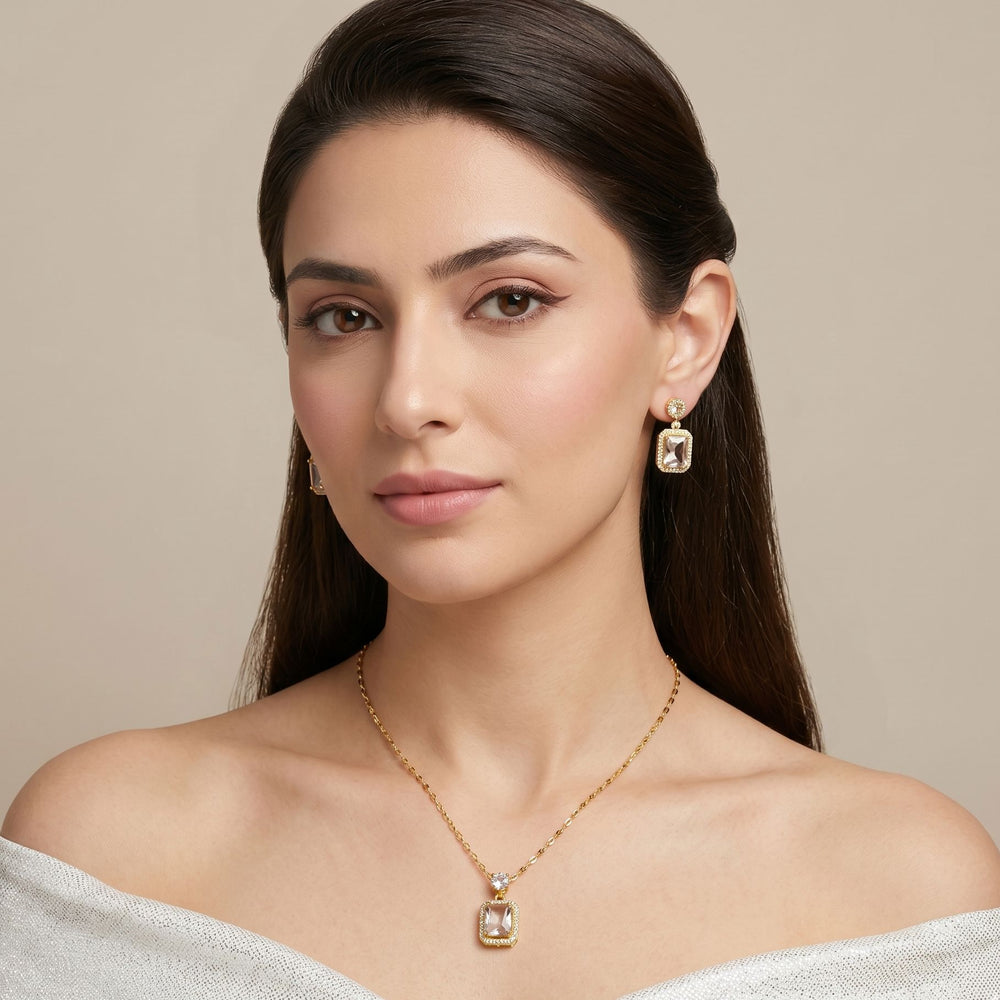 Regal Cushion Pendant Set