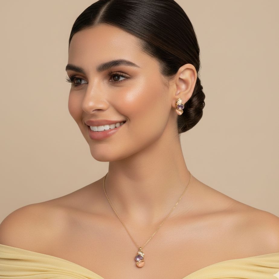 Romilly Pendant Set - Amber