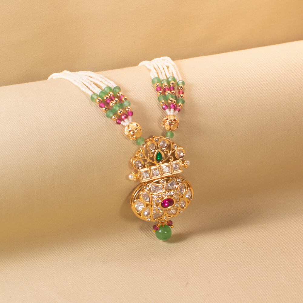 Roopsi Kundan Necklace Set - Pratha Collection