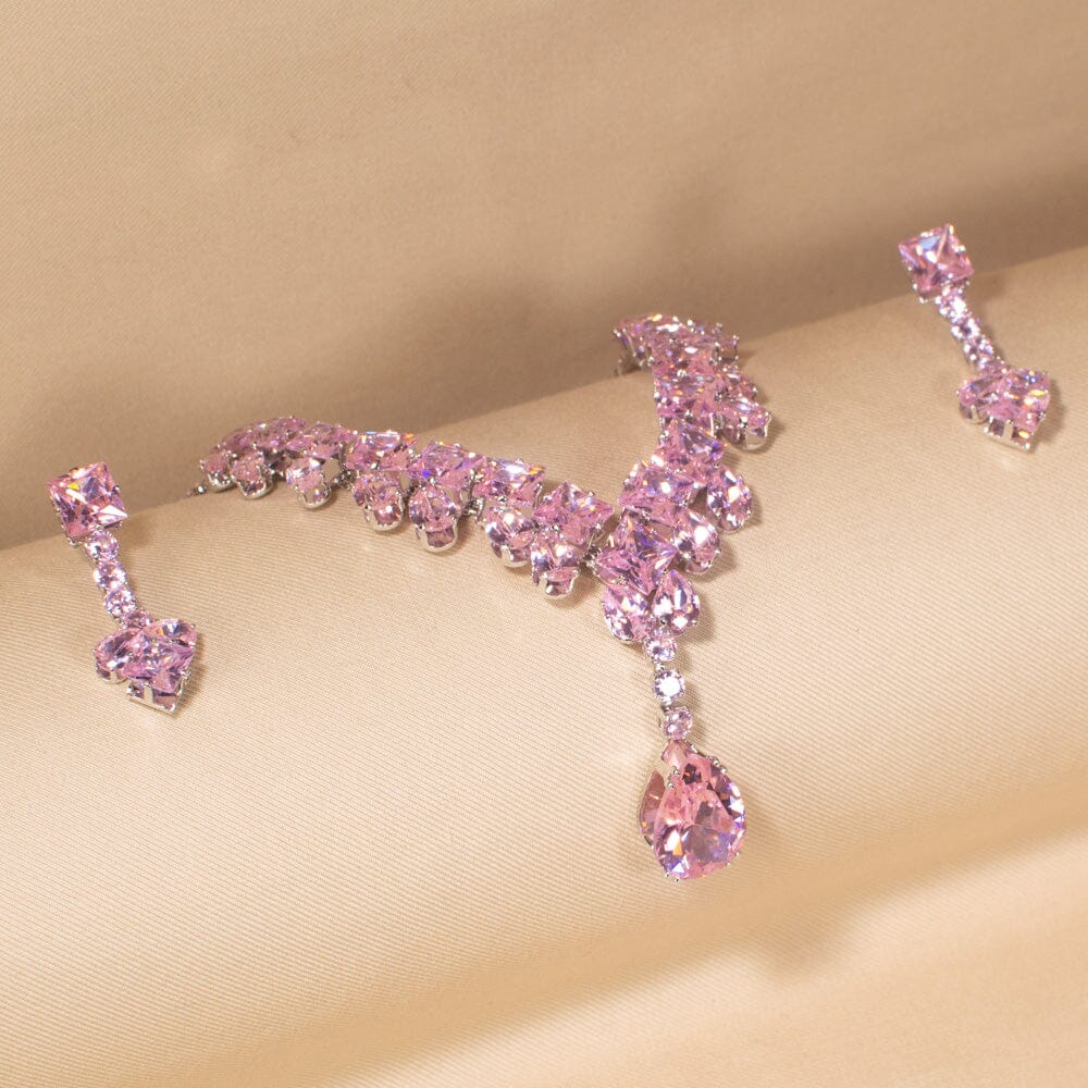 Rose Allure Necklace Set-Glitterati Collection
