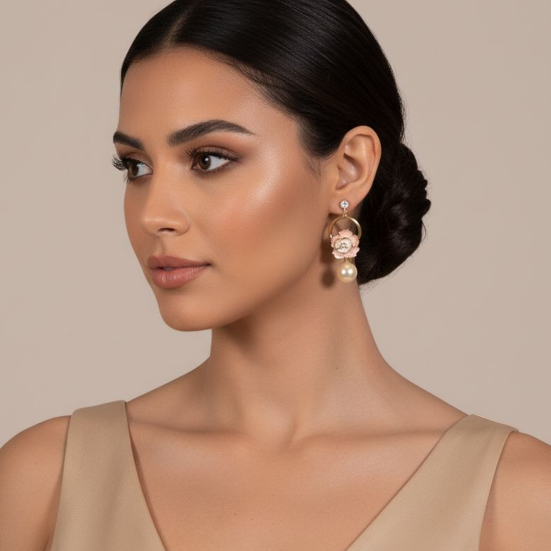 Rose Drop Earrings - Edgy Collection