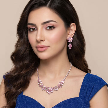 Rose Garden Bloom Necklace Set
