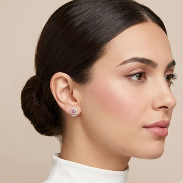Rose Pear Studs