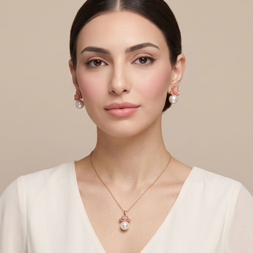 Roseate Blossom Pearl Set