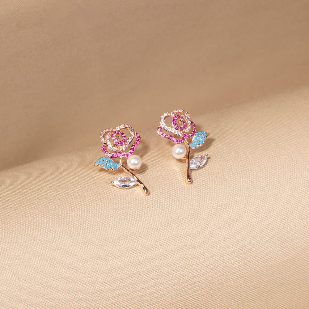 Rosebud Whisper Studs - Nature Collection