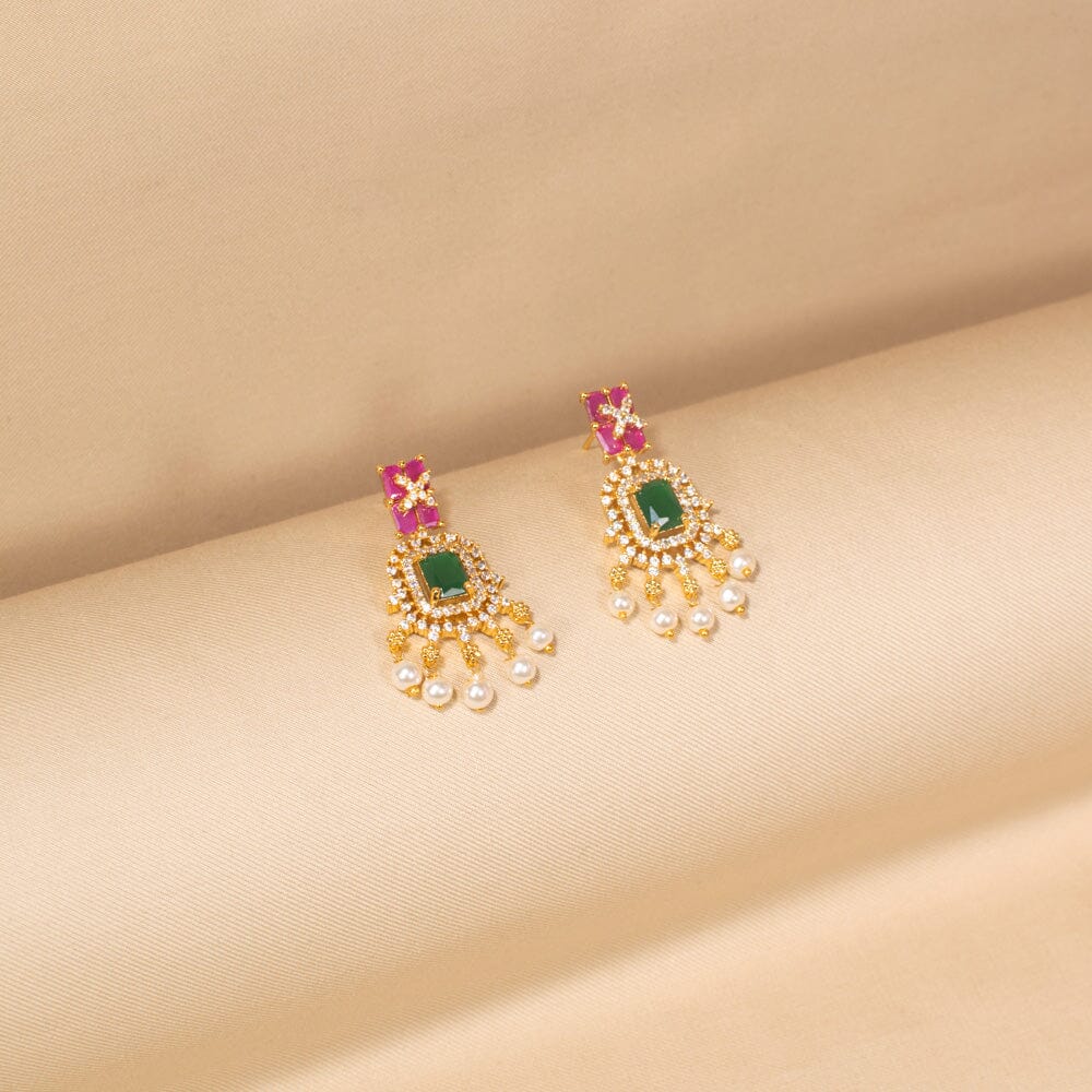 Ruby Vine Luxury Necklace Set-Sparsh Collection