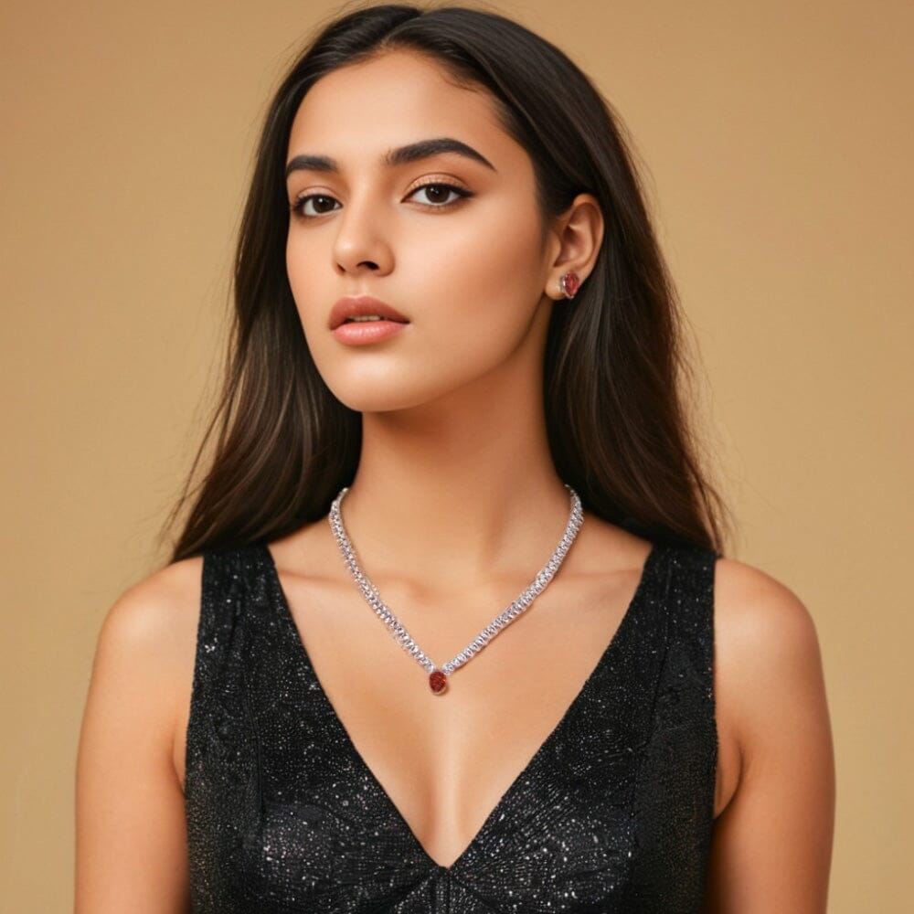 Scarza Necklace Set - Glitterati Collection