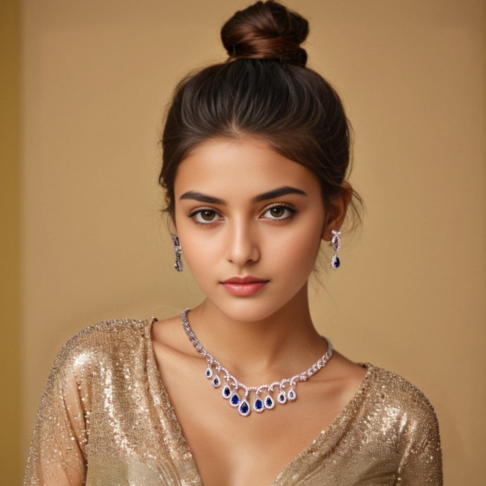 Seher Necklace Set - Blue