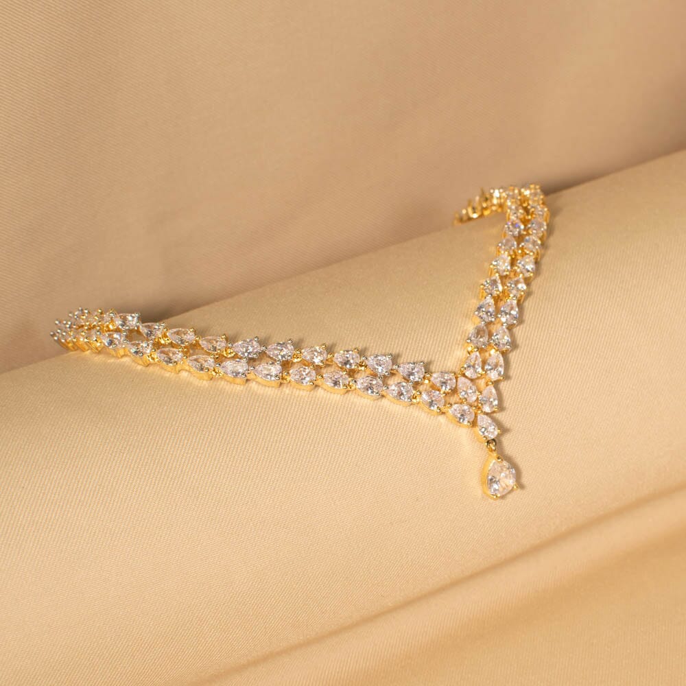 Sheen Necklace Set - Clear - Glitterati Collection