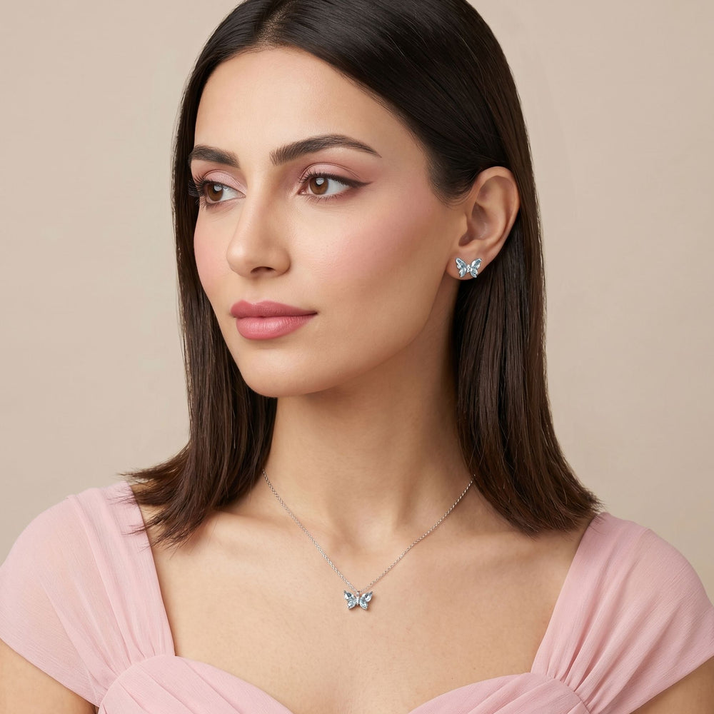 Sky High Butterfly Pendant Set