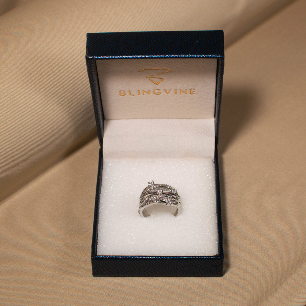 Stardust Lattice Ring - Silver
