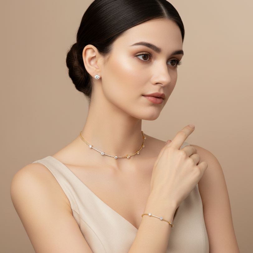 Starlight Dew Set with Bracelet - Minima Collection