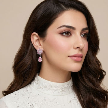 Stellar Dew Earrings - Pink
