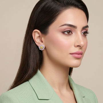 Sunkissed Dahlia Studs