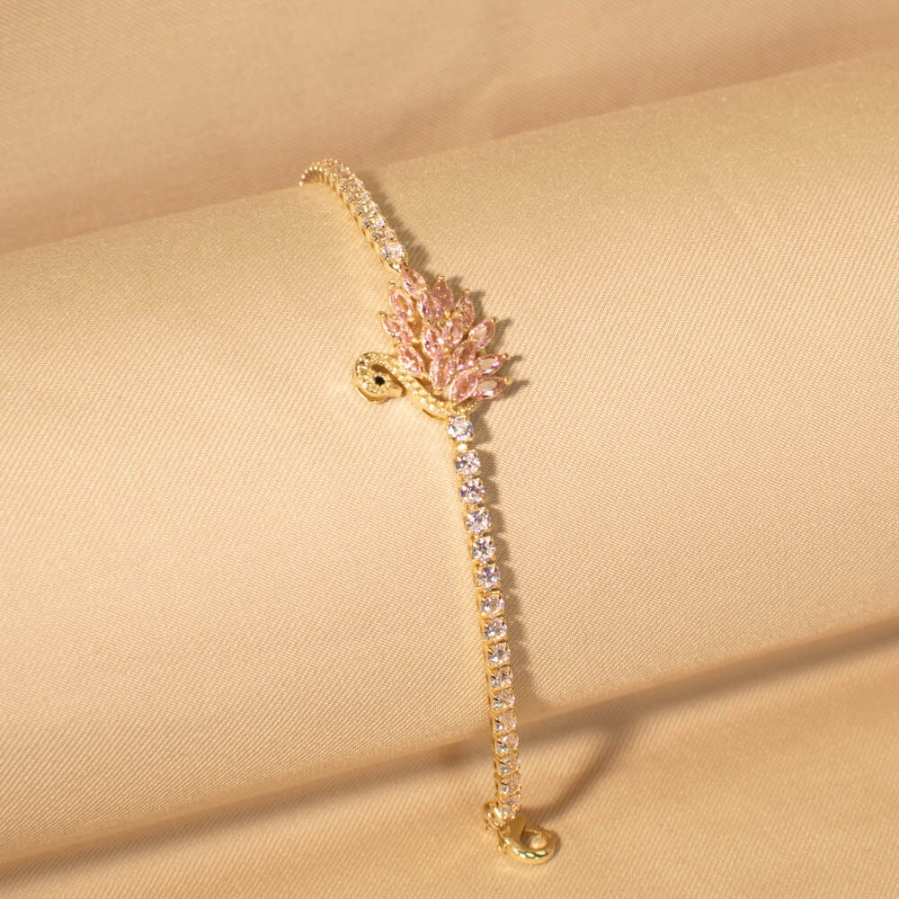 Swan Lake Chain Bracelet - Pink - Edgy Collection