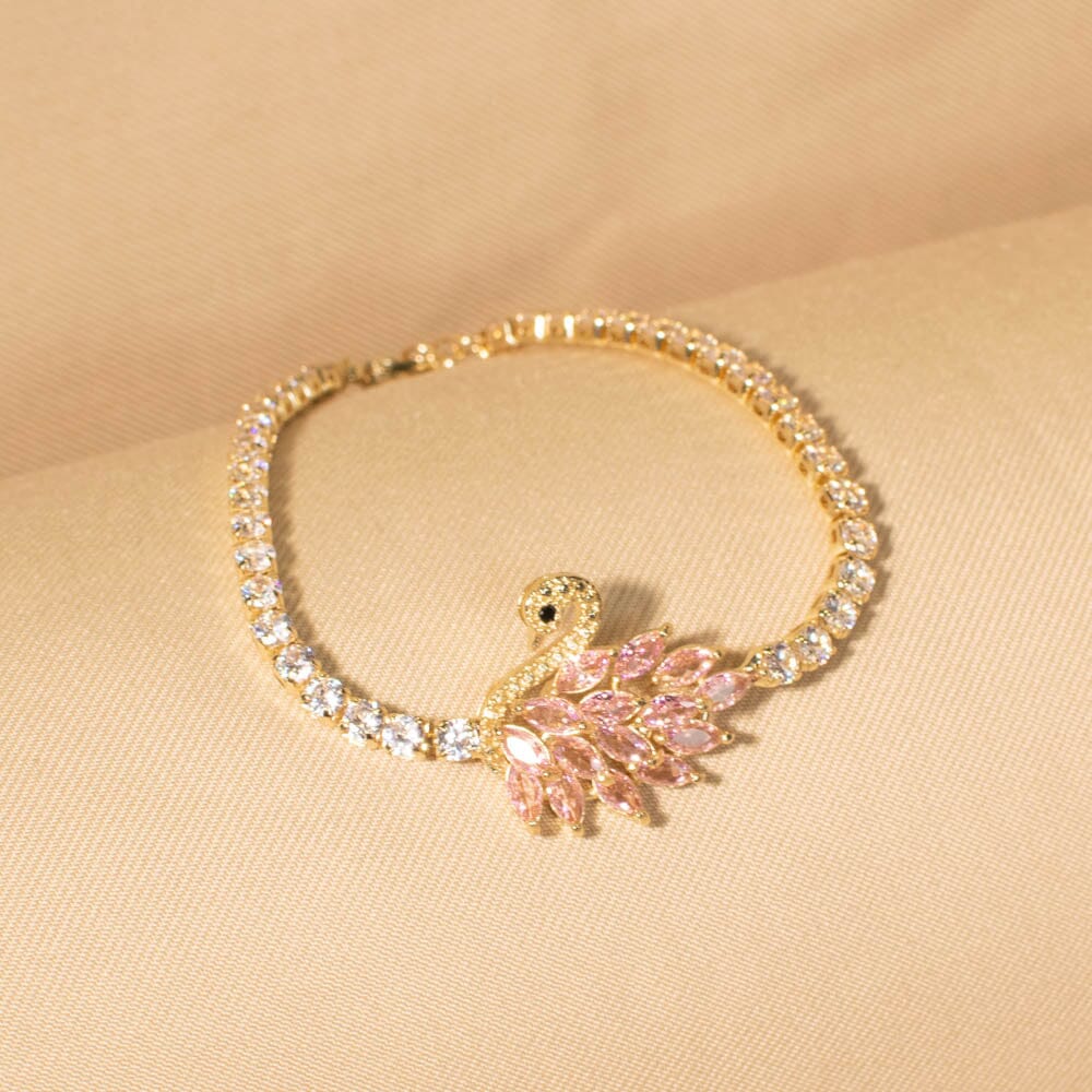 Swan Lake Chain Bracelet - Pink - Edgy Collection