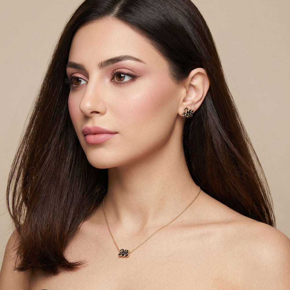 Swan Lake Pendant Set - Black
