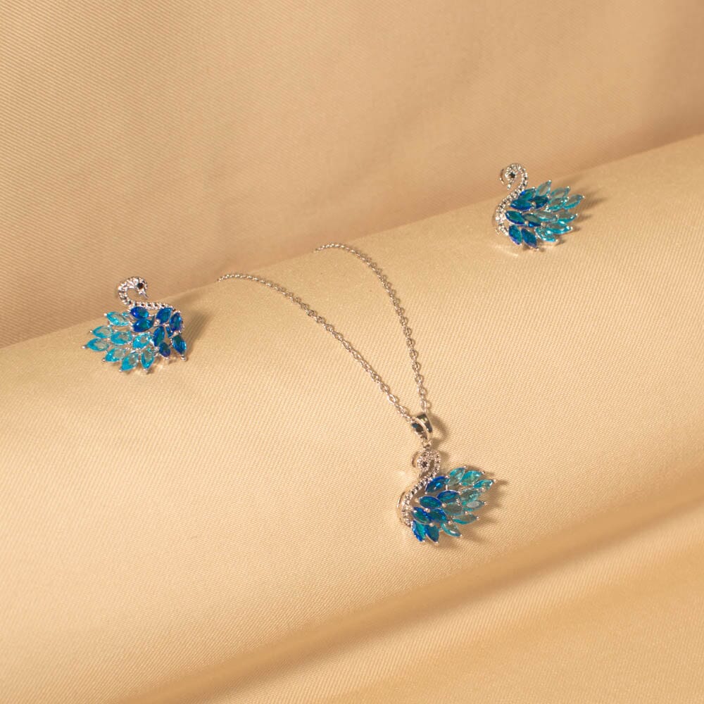 Swan Lake Pendant Set - Blue - Edgy Collection