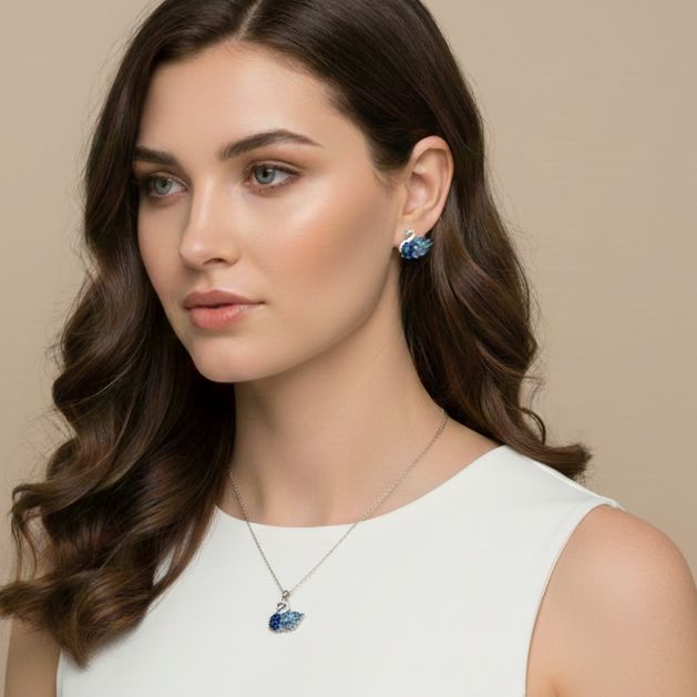 Swan Lake Pendant Set - Blue - Edgy Collection