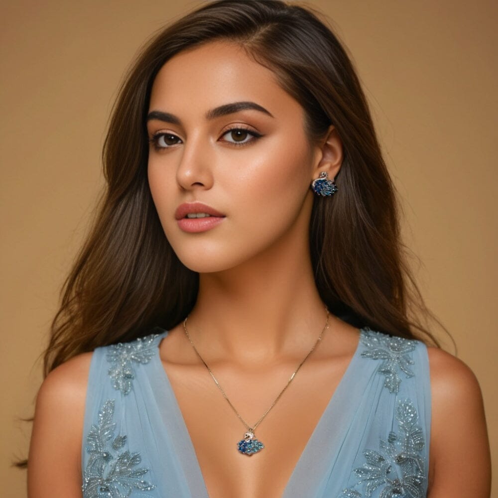 Swan Lake Pendant Set - Blue - Edgy Collection