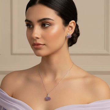 Swan Lake Pendant Set - Purple - Edgy Collection
