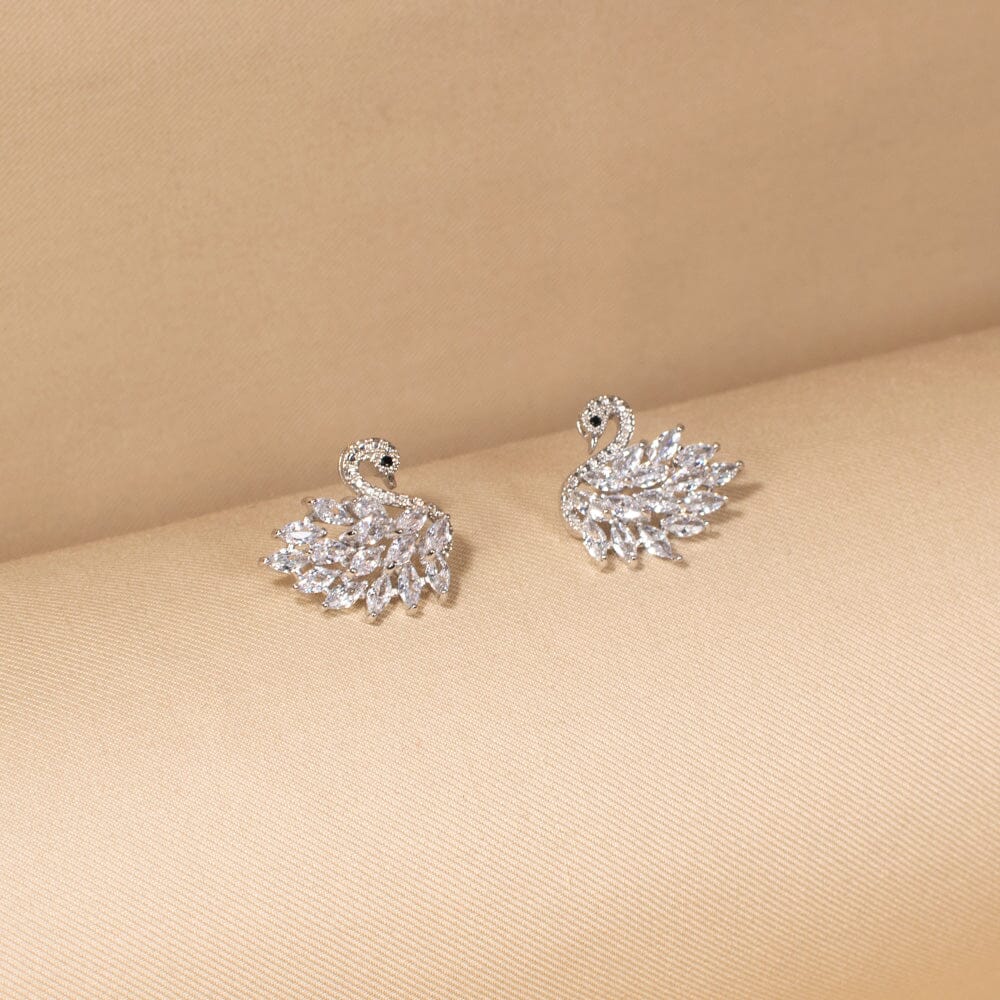 Swan Lake Pendant Set - Silver- Edgy Collection
