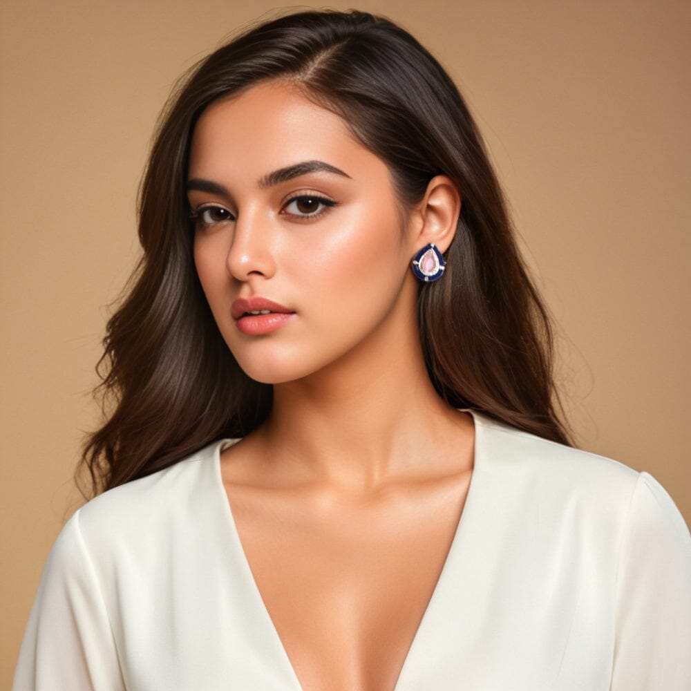 Tear Drop Studs - Pink - Minima Collection