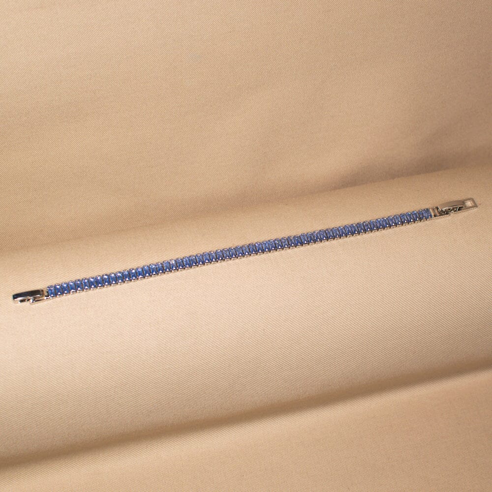 The Baguette Beam Bracelet - Blue