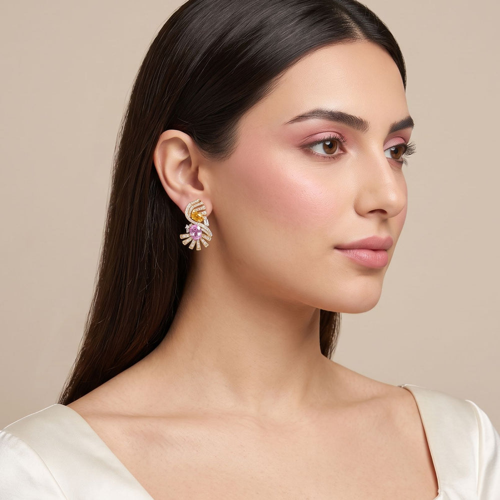 The Golden Lilac Sunburst Earrings