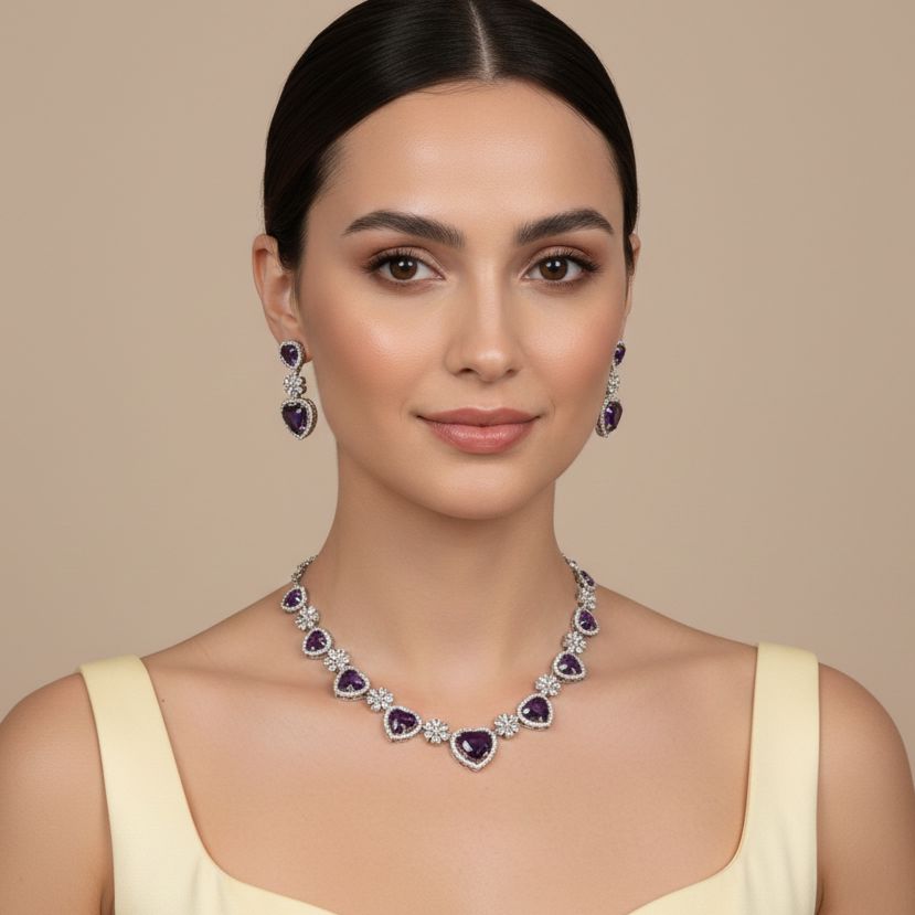 The Purple Love Necklace Set