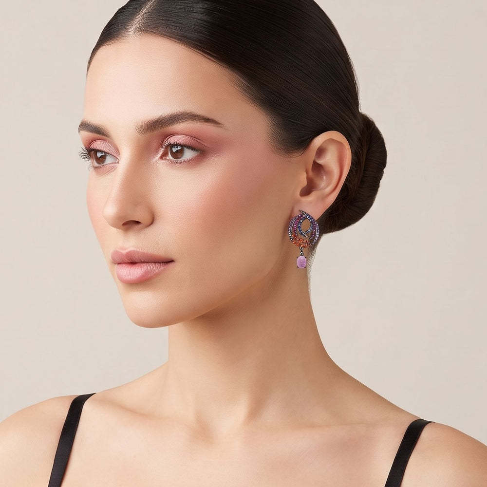 The Rainbow Swirl Symphony Earrings