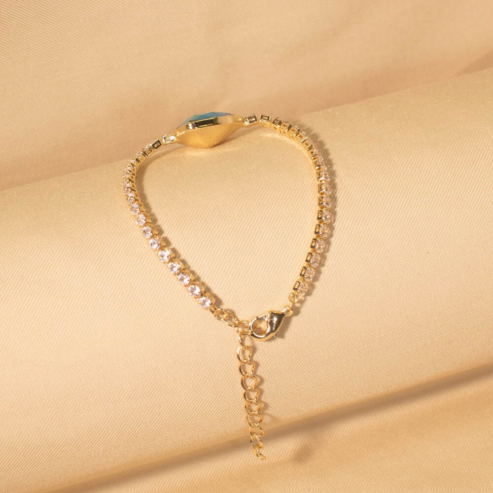 Trio Chain Bracelet - Green - Edgy Collection