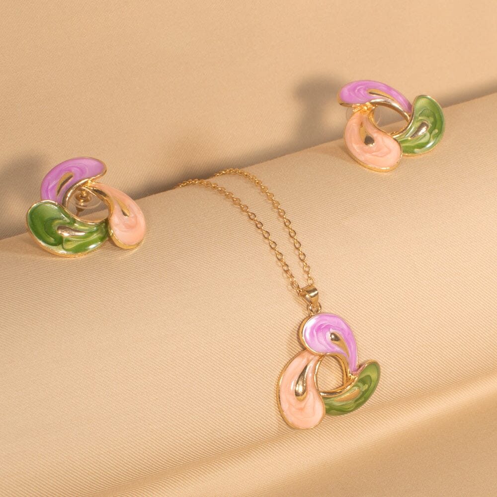 Triple Treat Enamel Pendant Set - Pastel