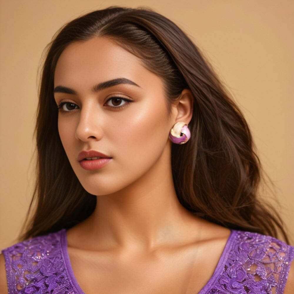 Triple Treat Studs - Purple