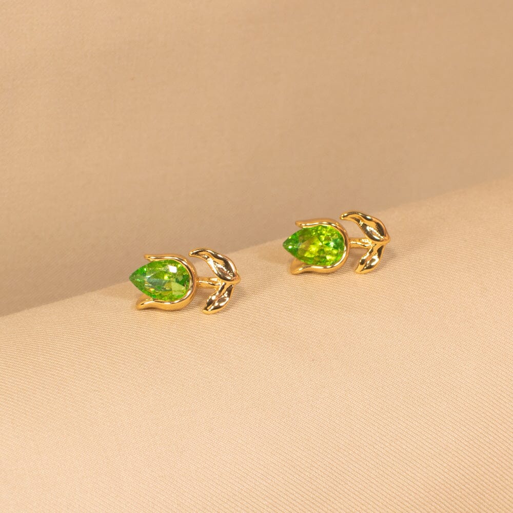 Tulip Garden Studs - Green