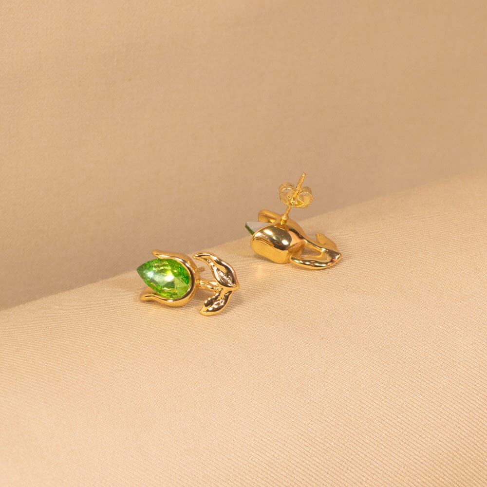 Tulip Garden Studs - Green