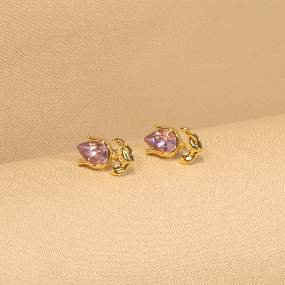 Tulip Garden Studs - Lilac