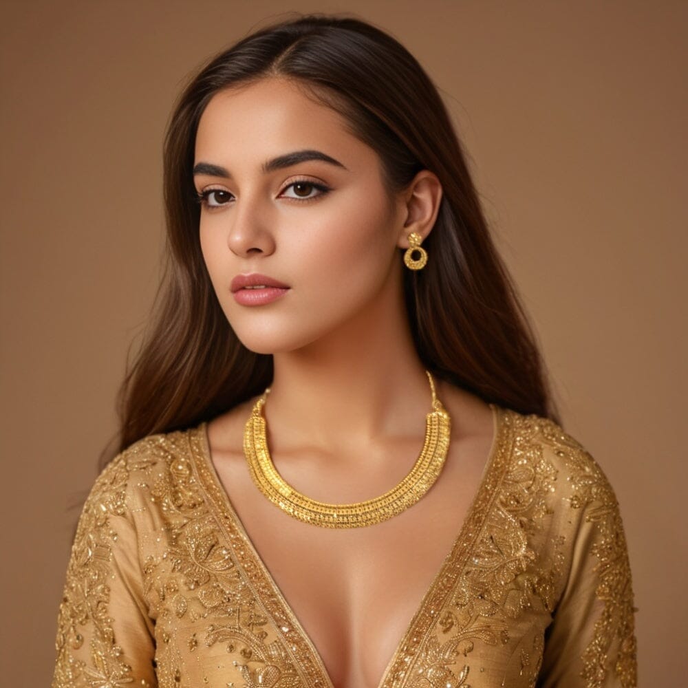 Vijaya Gold Replica Necklace Set - Alankar Collection