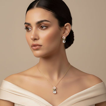 White Blossom Pendant Set - Nature Collection